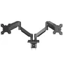 Mars Gaming MARM-PRO2 Soporte de Mesa Dual para 2 Monitores con Brazos de Muelle de Gas, Giratorio e Inclinable 360°, VESA 75/100mm, para Pantallas 13-32" hasta 10kg